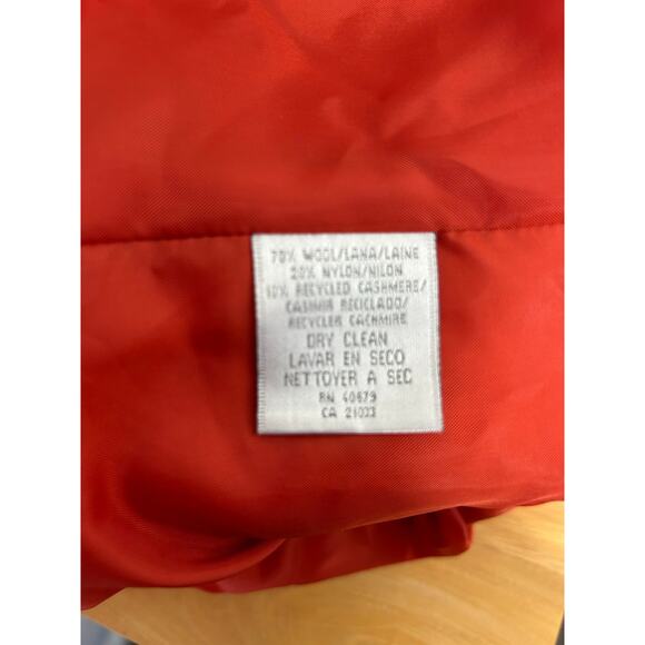 Harve Bernard Vintage 80s Orange Blood Wool Cashmere Blend Blazer Size 12 - Picture 9 of 11